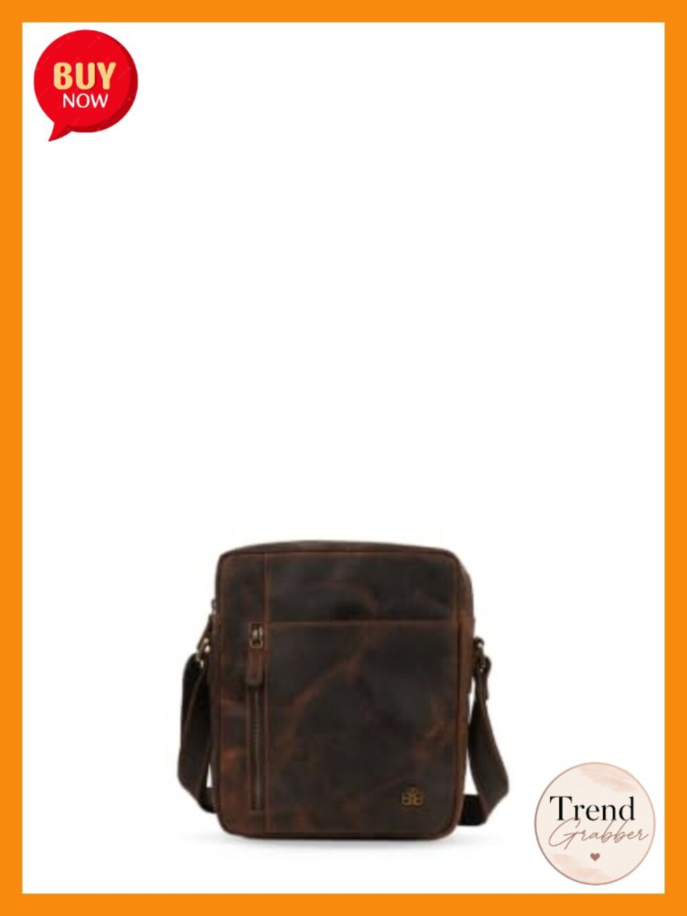 Genuine Leather Messenger Bag Crossbody Adjustable Strap Travel Work